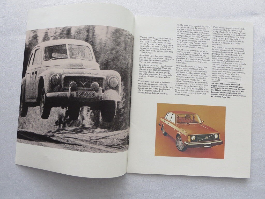 1975 Volvo Press Kit Brochure w/ Photos 164 240 Series Sedan Station Wagon 
