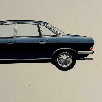 Vintage Car Illustration Art Drawing Hand Drawn NSU RO80 ? Robert Preis