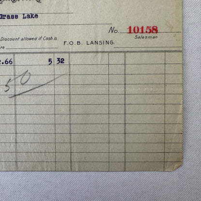 Michigan Distributing Company Farm Implements Carriages 1908 Document Lansing
