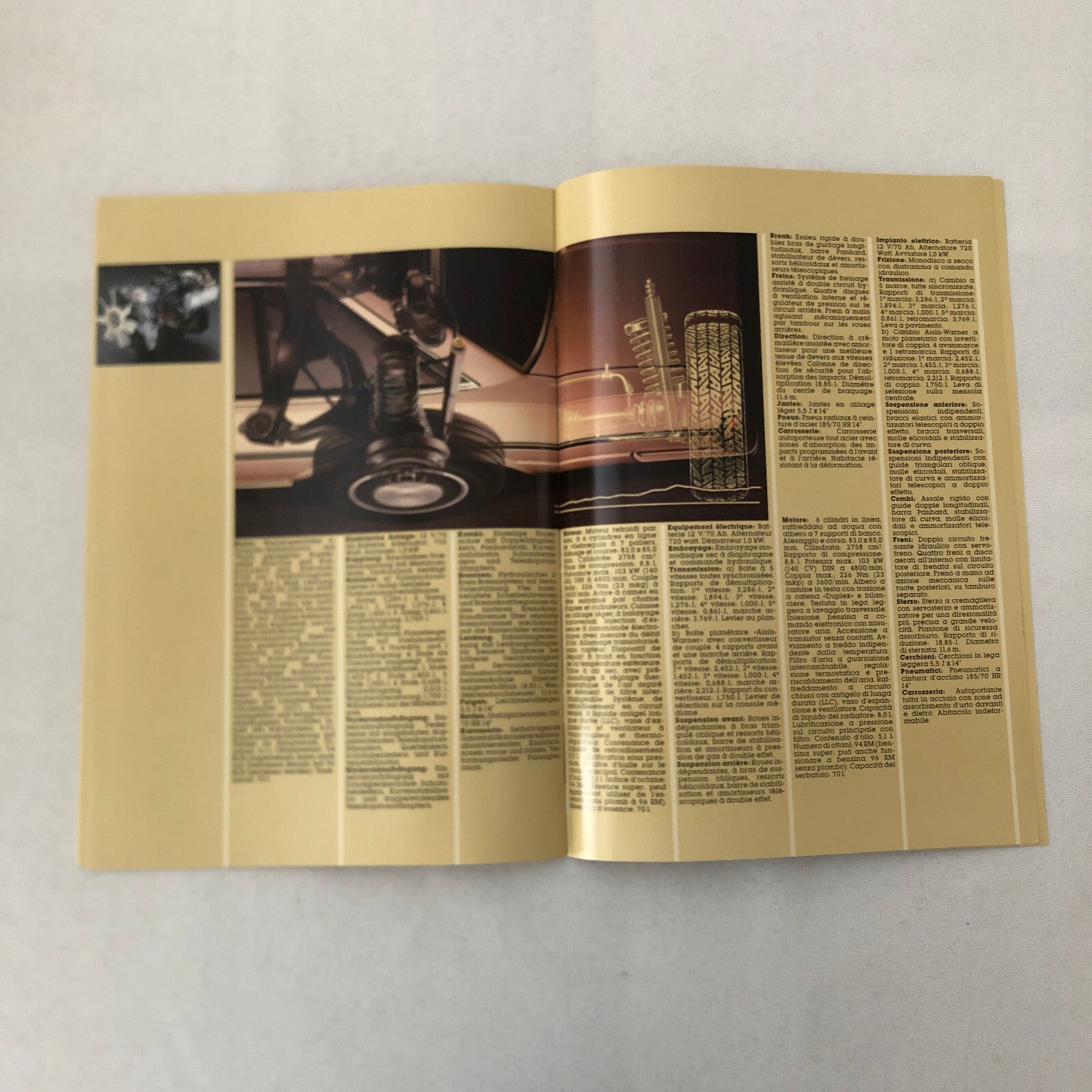 Toyota Cressida Car Sales Brochure Catalog Kombi Wagon German Italian French