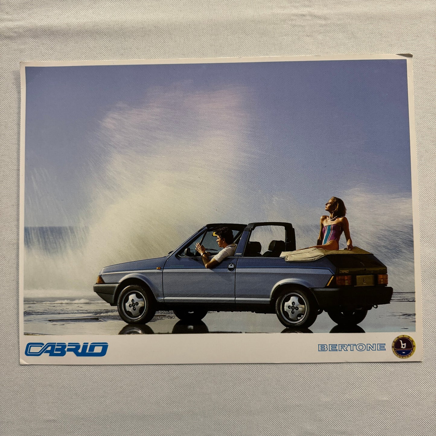 Bertone Cabrio Convertible Cabriolet Sales Sheet Brochure Mini Poster 1984