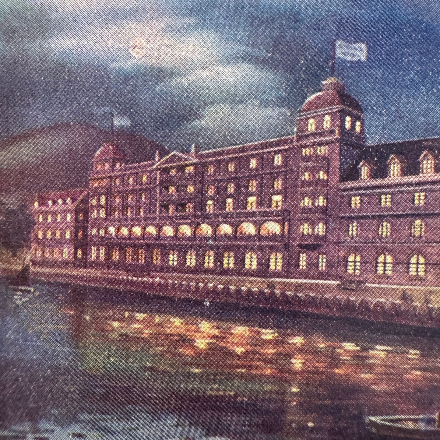 Vintage Hotel Travel Luggage Label Queen's Hotel Kandy Ceylon Sri Lanka