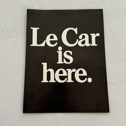 Renault LeCar Car Sales Brochure Catalog Vintage Advertising