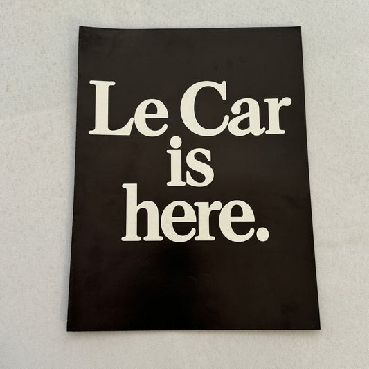 Renault LeCar Car Sales Brochure Catalog Vintage Advertising