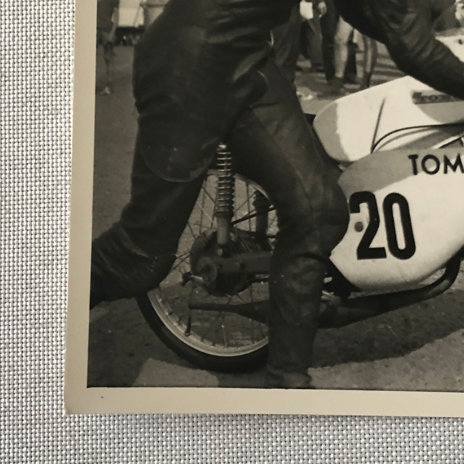 Vintage Motorcycle Racing Photo photograph Rider Luigi Rinaudo 1971