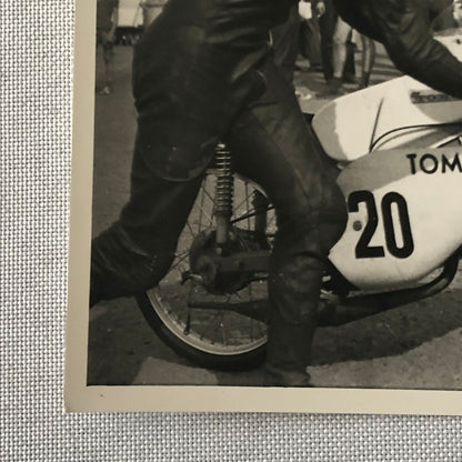 Vintage Motorcycle Racing Photo photograph Rider Luigi Rinaudo 1971