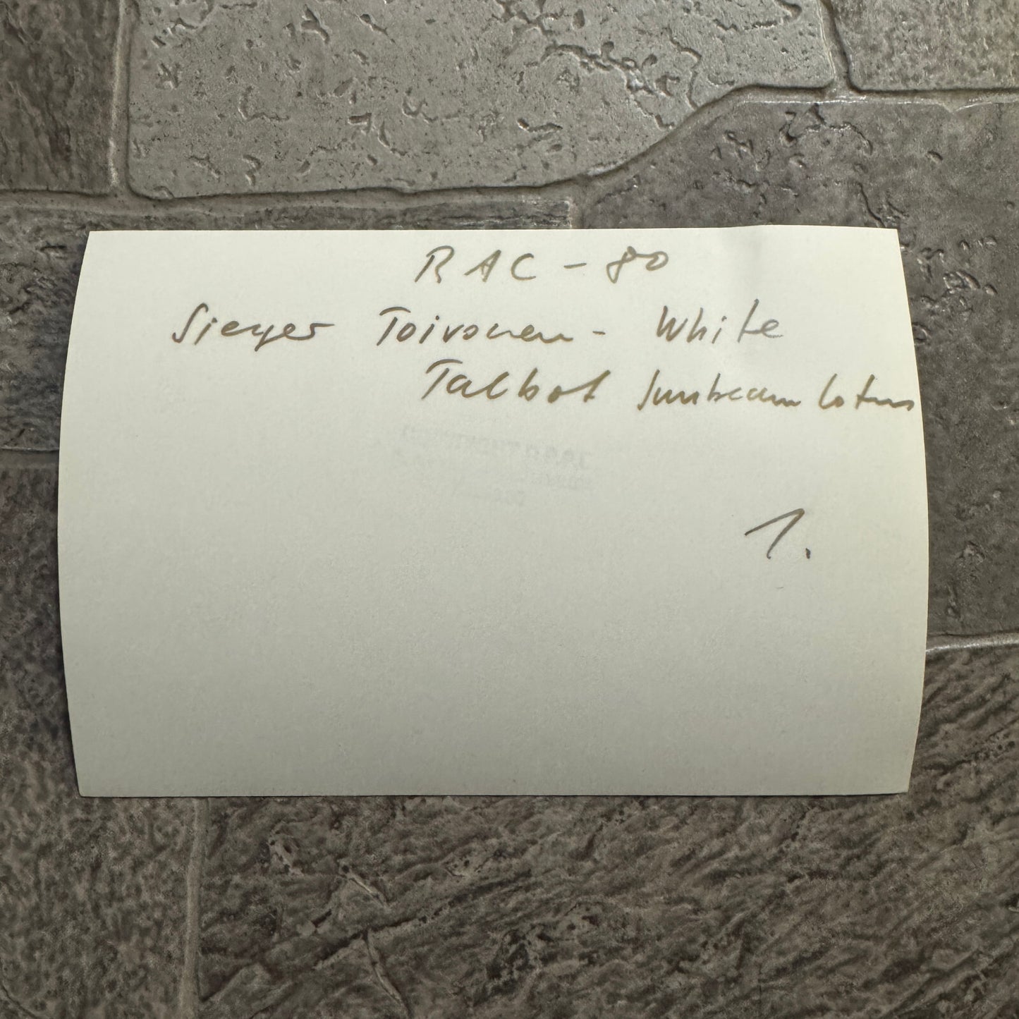 1980 RAC Rally Rallye Car Racing Photo Photograph Sunbeam Talbot Car Vintage