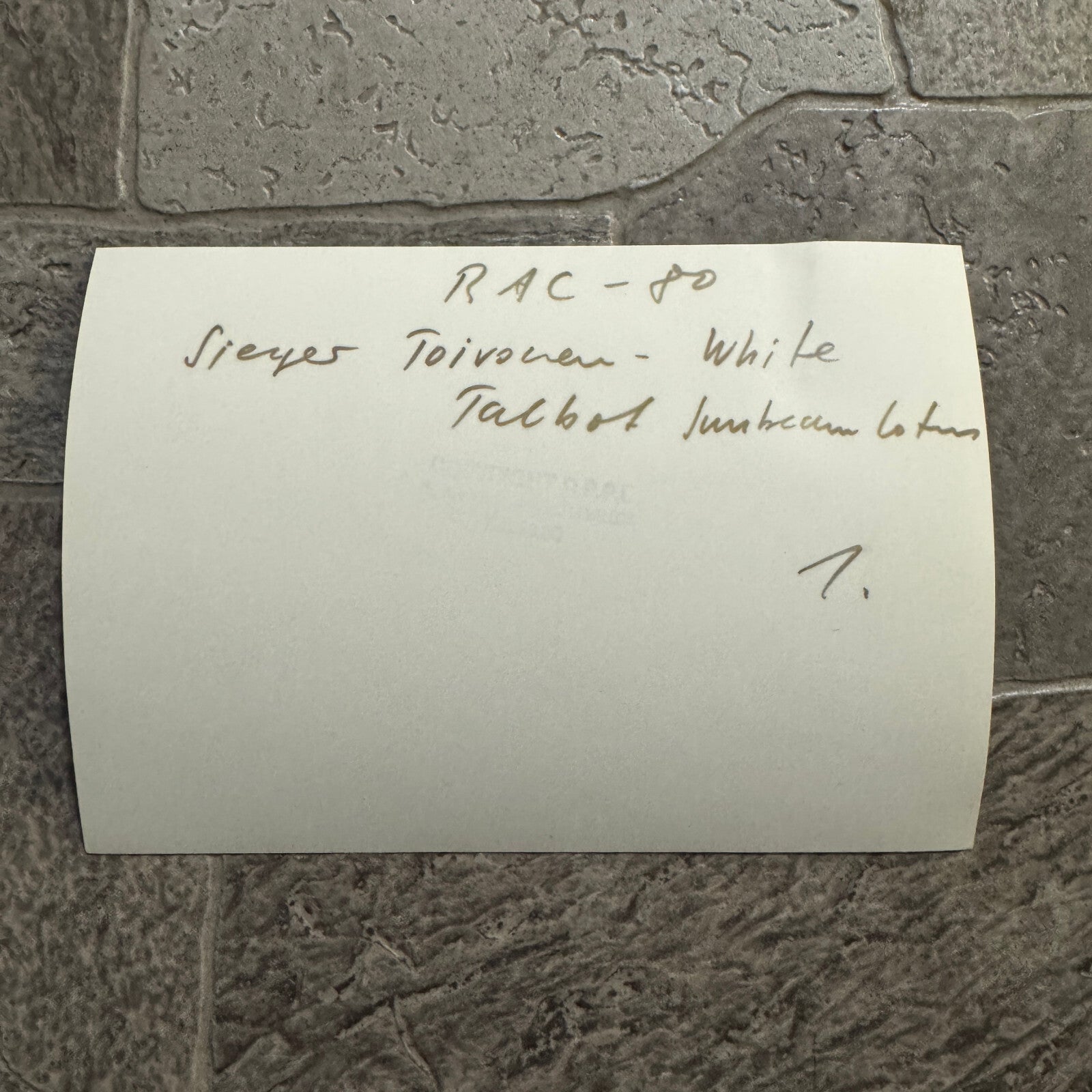 1980 RAC Rally Rallye Car Racing Photo Photograph Sunbeam Talbot Car Vintage