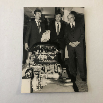 Renault Racing Press Photo Photograph Juan Manuel Fangio Patrick Tambay + 