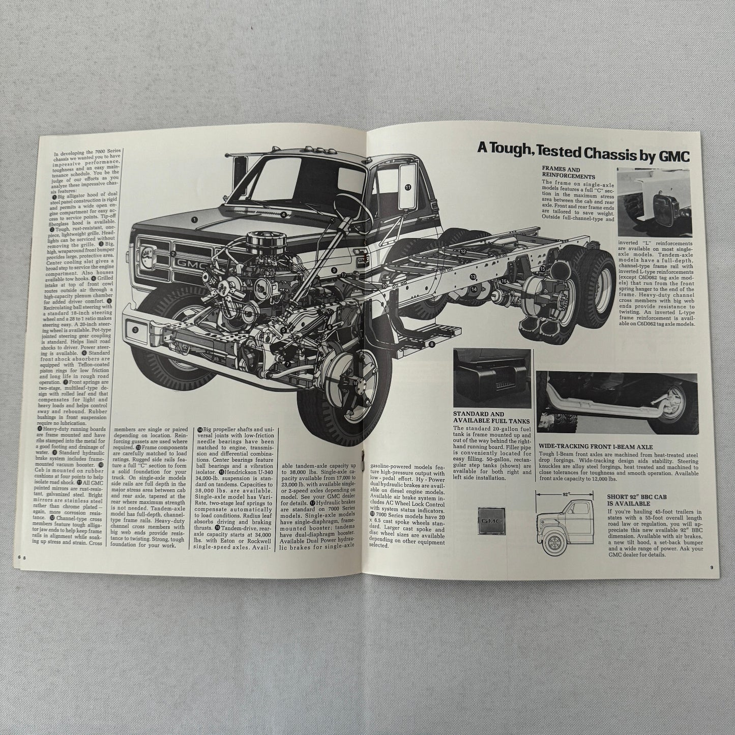 GMC Series 7000 Conventional Truck Sales Brochure Catalog Advertising Vintage