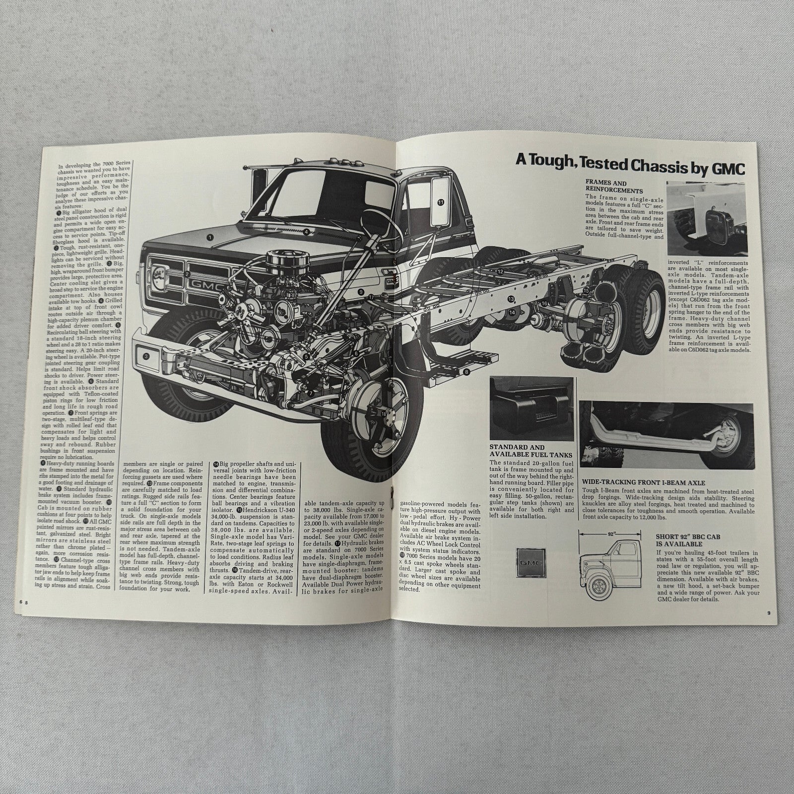 GMC Series 7000 Conventional Truck Sales Brochure Catalog Advertising Vintage