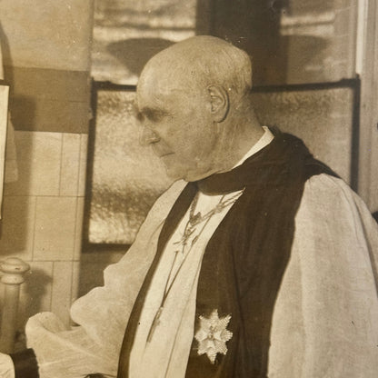 Archbishop of Canterbury With Girl in Hospital Press Photo Photograph Vintage UK