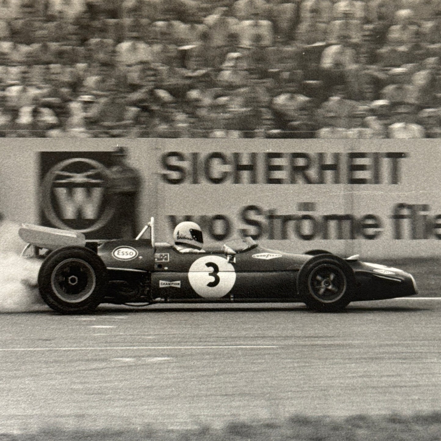 Vintage Racing Photo Jack Brabham Motorsport Photograph Print Autocar