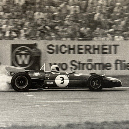 Vintage Racing Photo Jack Brabham Motorsport Photograph Print Autocar