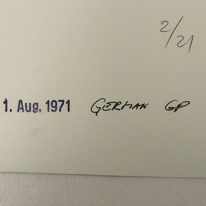 Vintage Racing Photo 1971 German Grand Prix Race Jackie Stewart Motorsport