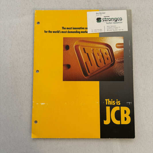 JCB Construction Equipment Sales Brochure Catalog Backhoe Loaders Forklift +