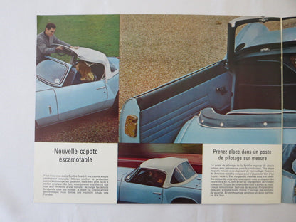 1960s Triumph Spitfire Mark 3 Sales Brochure Advertising Catalog - FRENCH TEXT