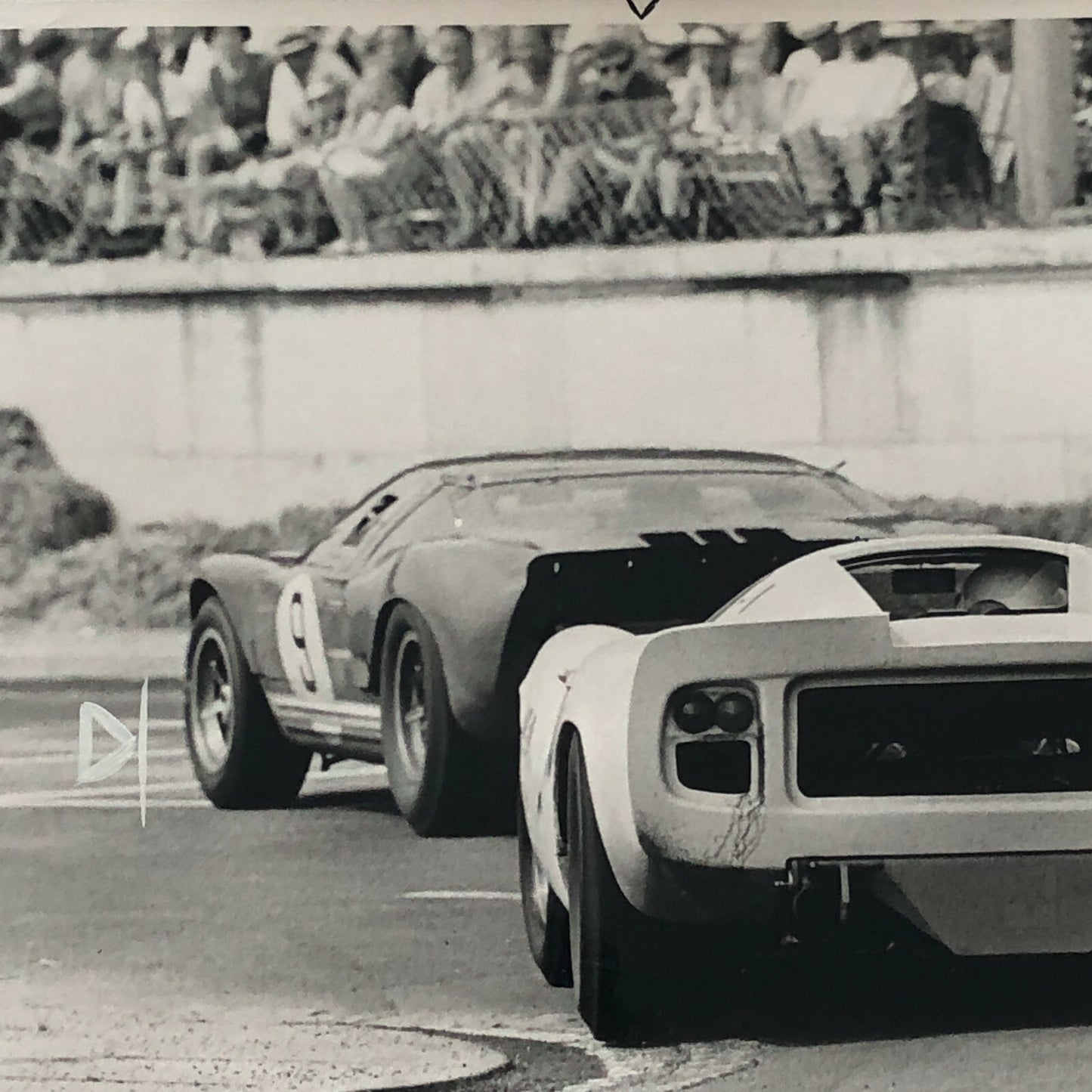 Vintage 1967 Ford GT40 and McLaren ? Racing Photo Photograph Norisring Hawkins 