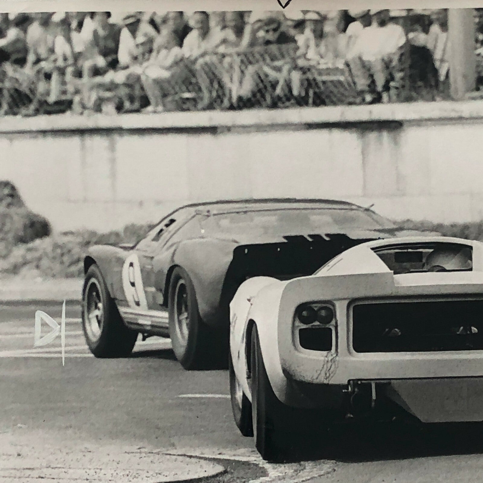 Vintage 1967 Ford GT40 and McLaren ? Racing Photo Photograph Norisring Hawkins 