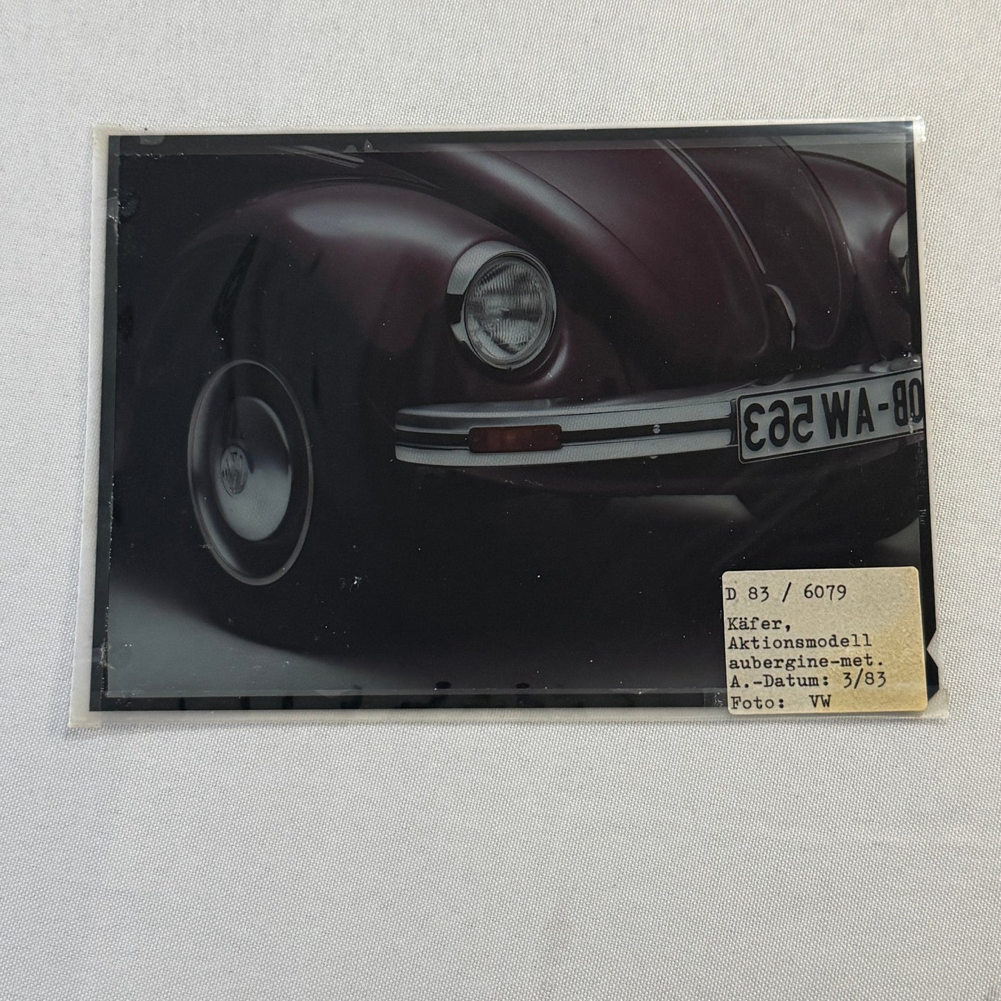 Vintage Volkswagen VW Beetle Bug Car Film Transparency Photo