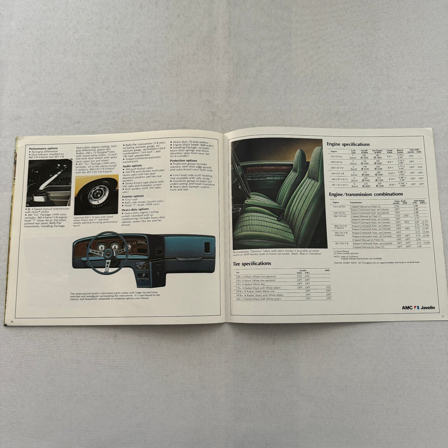 1974 AMC Car Sales Brochure Catalog Matador Gremlin Hornet Javelin Ambassador