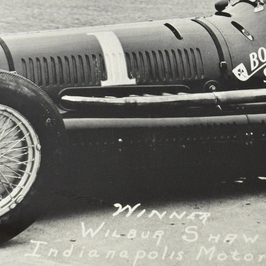 Vintage Racing Photo Wilbur Shaw Indy Indianapolis Motor Speedway 1940 Modern