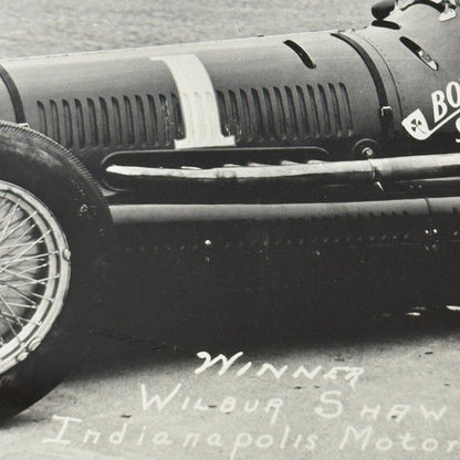Vintage Racing Photo Wilbur Shaw Indy Indianapolis Motor Speedway 1940 Modern