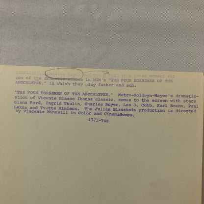 Vintage Movie Still Photo Photograph Print The Four Horsemen of the Apocalypse