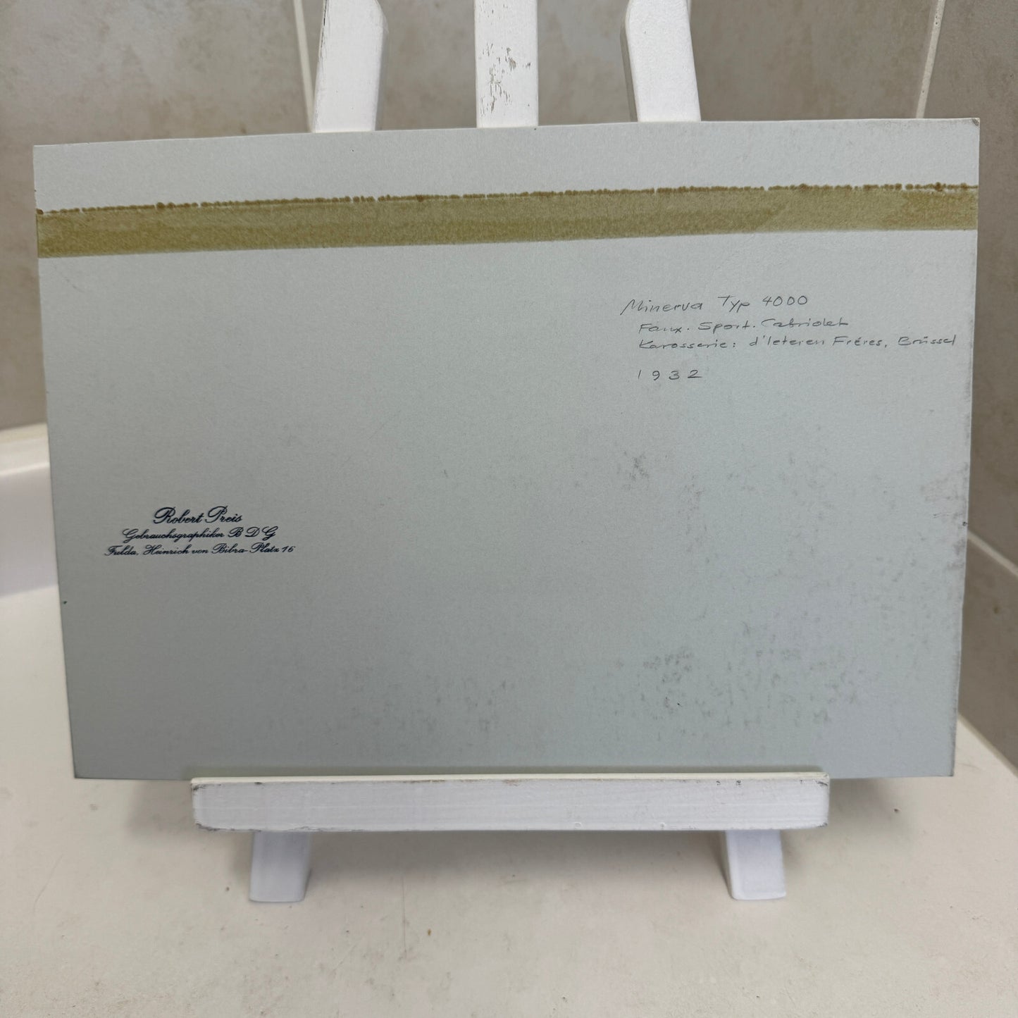 1932 Minerva Type 4000 Cabriolet Automobile Illustration Art Drawing Hand Drawn