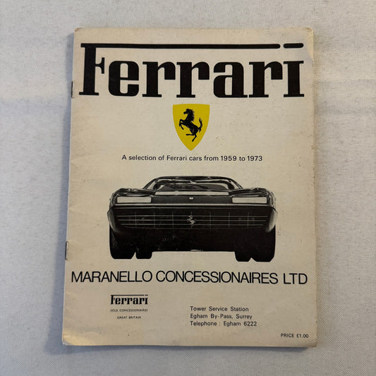 Vintage Ferrari Maranello Concessionaires Dealership Brochure 250 GT 400