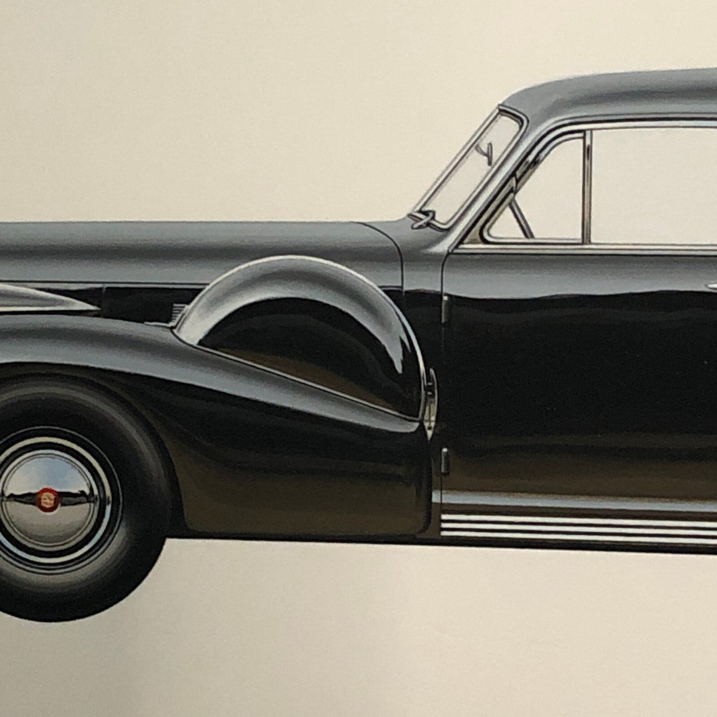 1939 Cadillac Sixty Special Fleetwood Car Illustration Art Drawing Hand Drawn