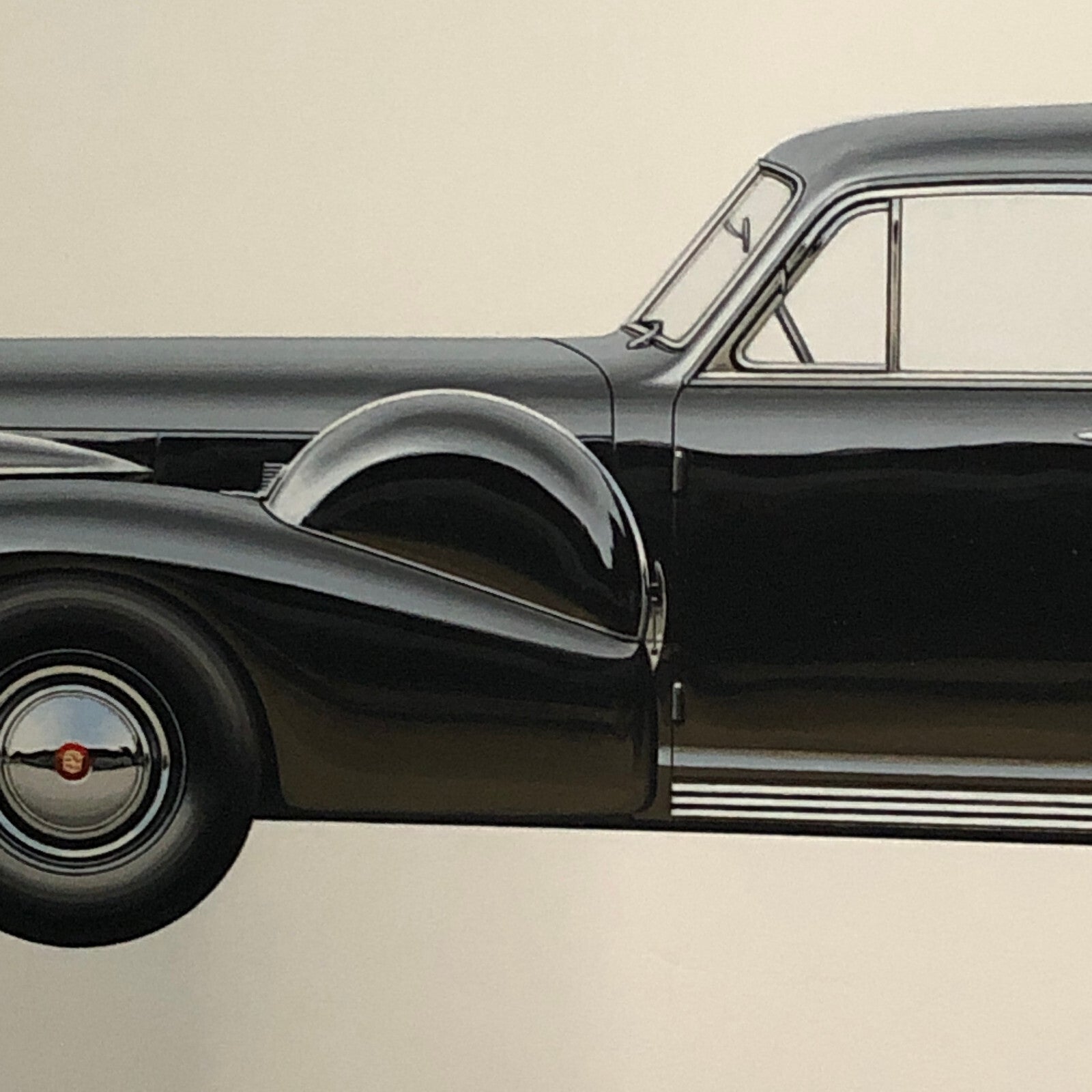1939 Cadillac Sixty Special Fleetwood Car Illustration Art Drawing Hand Drawn