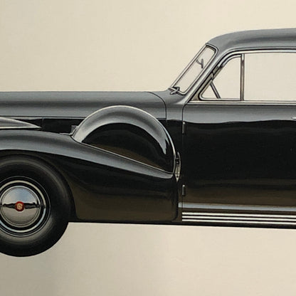 1939 Cadillac Sixty Special Fleetwood Car Illustration Art Drawing Hand Drawn