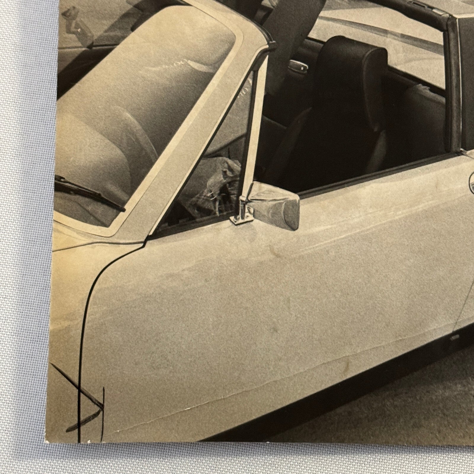 Vintage Photo Photograph Woman with Porsche 914 Car