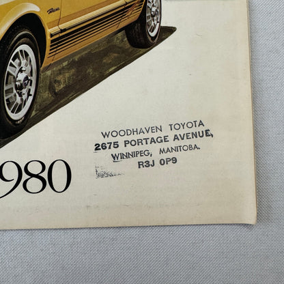 1980 Toyota Tercel Car Sales Brochure Catalog Advertising Vintage Canadian