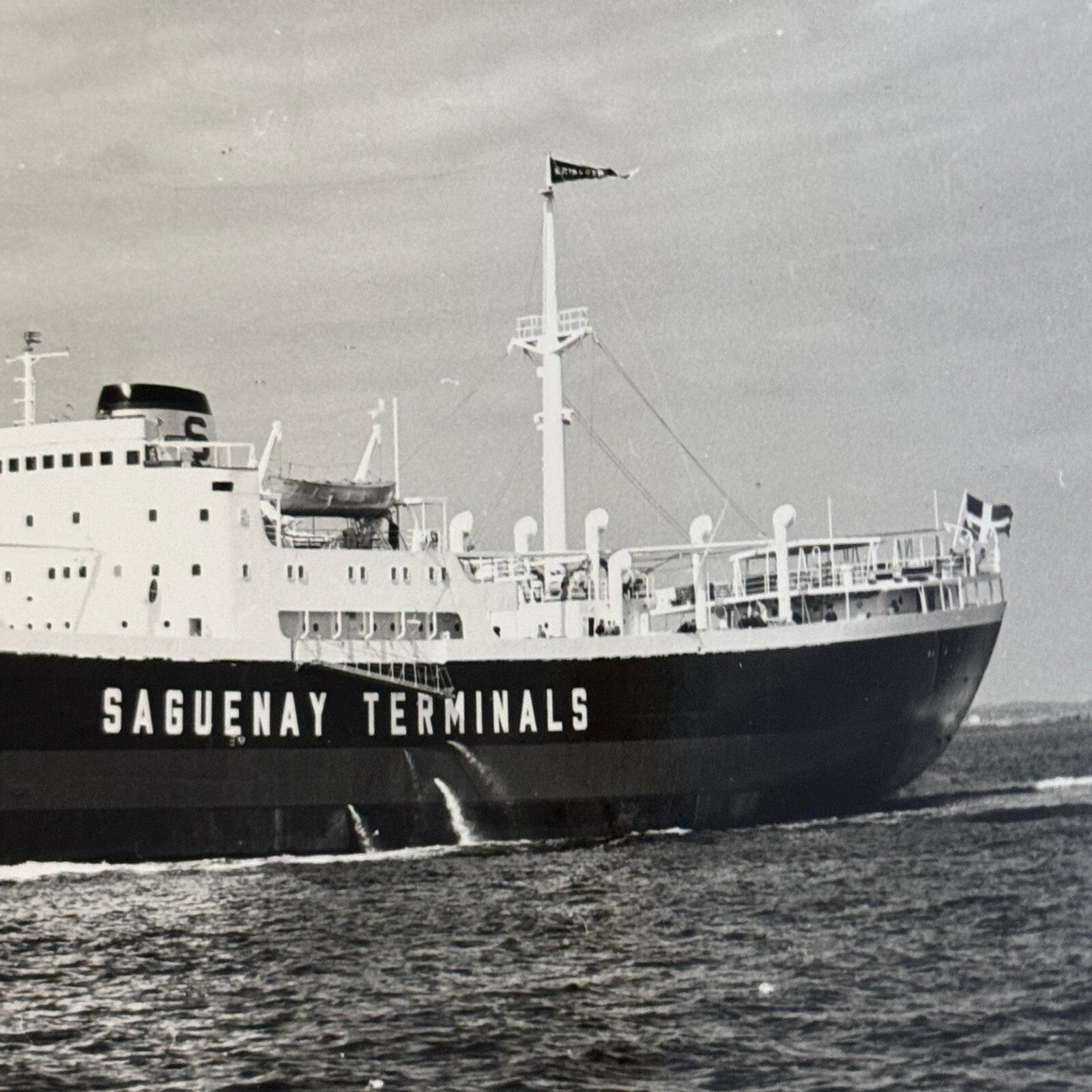 Vintage Ship Boat Photo Photograph Print Sunpolnya Saguenay Terminals Line 1956