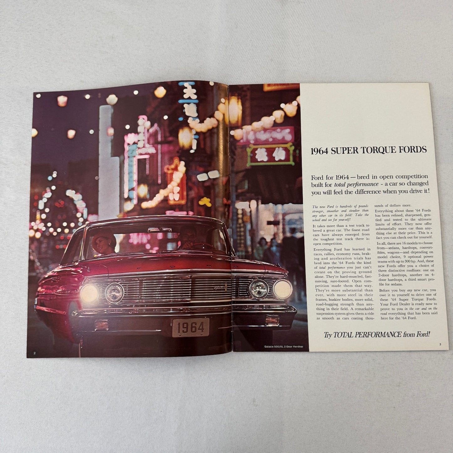 1964 Ford Car Sales Brochure Catalog Canadian Galaxie Custom 500 Station Wagon