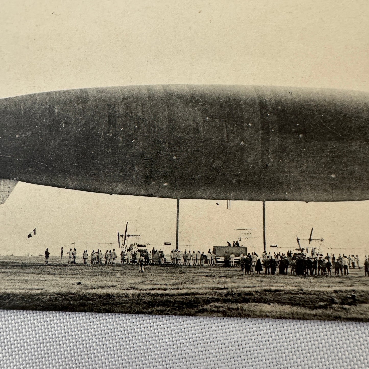 Vintage Zeppelin Airship Dirigible Postcard Post Card French Capitaine Ferber