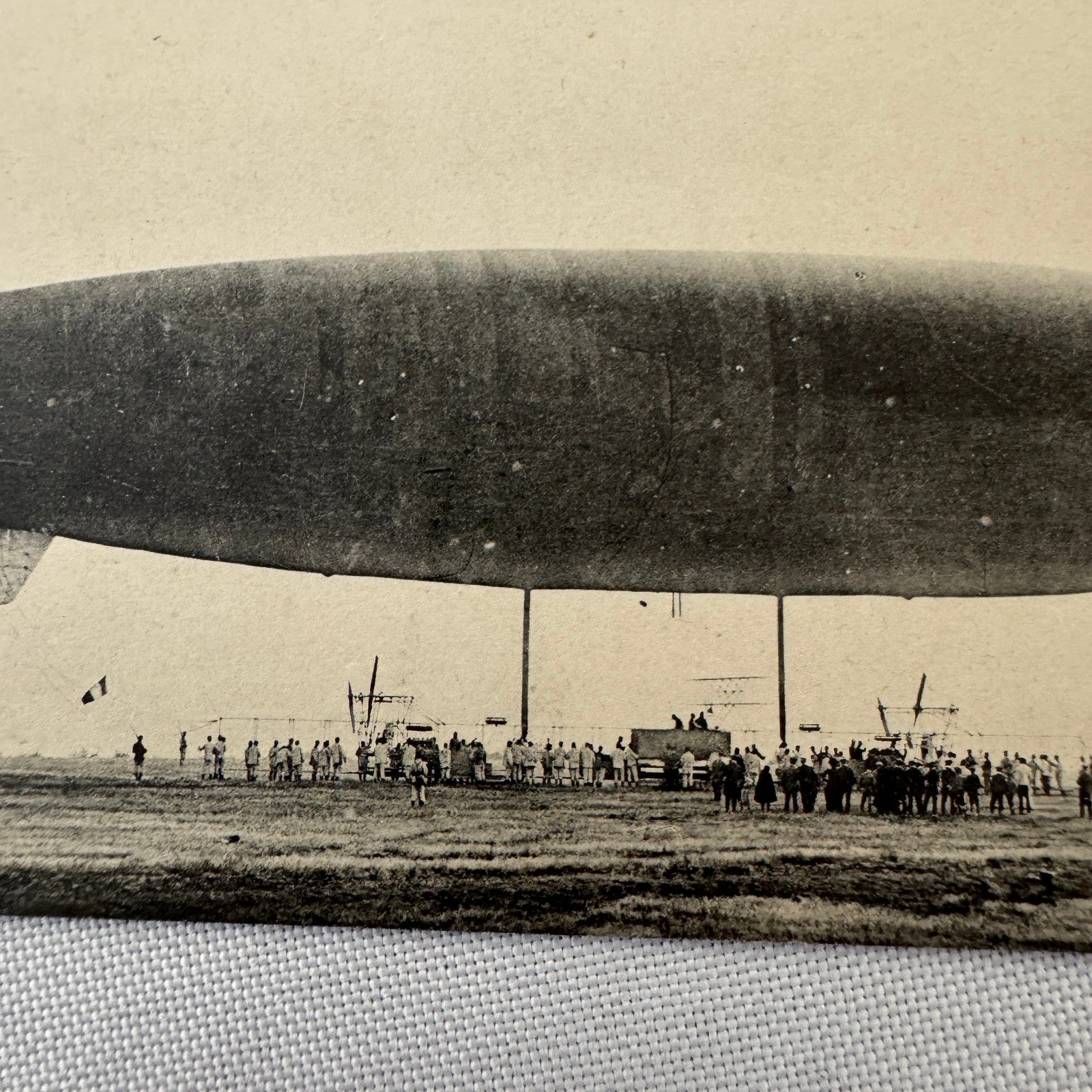Vintage Zeppelin Airship Dirigible Postcard Post Card French Capitaine Ferber