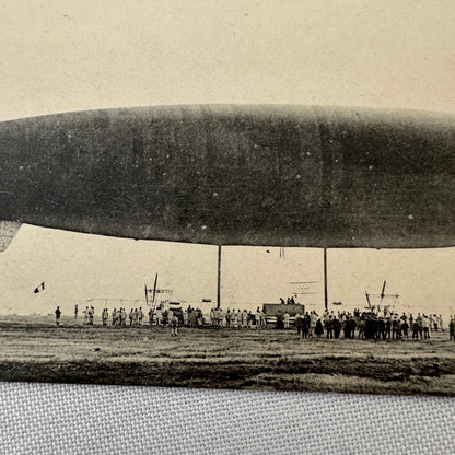 Vintage Zeppelin Airship Dirigible Postcard Post Card French Capitaine Ferber