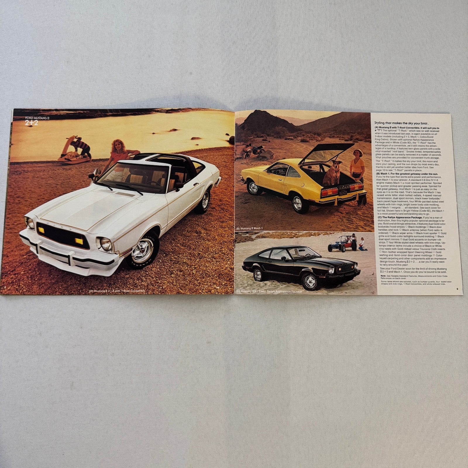 1978 Ford Mustang II Sales Brochure Catalog Mustang Cobra King Cobra Mach 1 Ghia