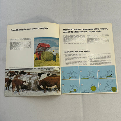 Sperry New Holland Farm Equipment Brochure Hay Baler Handler Mover Vintage 850