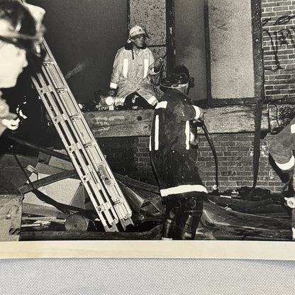 Firefighting Fire Fighter Fire Photo Photograph Print Vintage