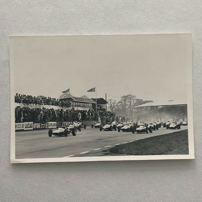 Vintage 1962 Silverstone Trophy Grand Prix Racing Photo Bernard Cahier Jim Clark