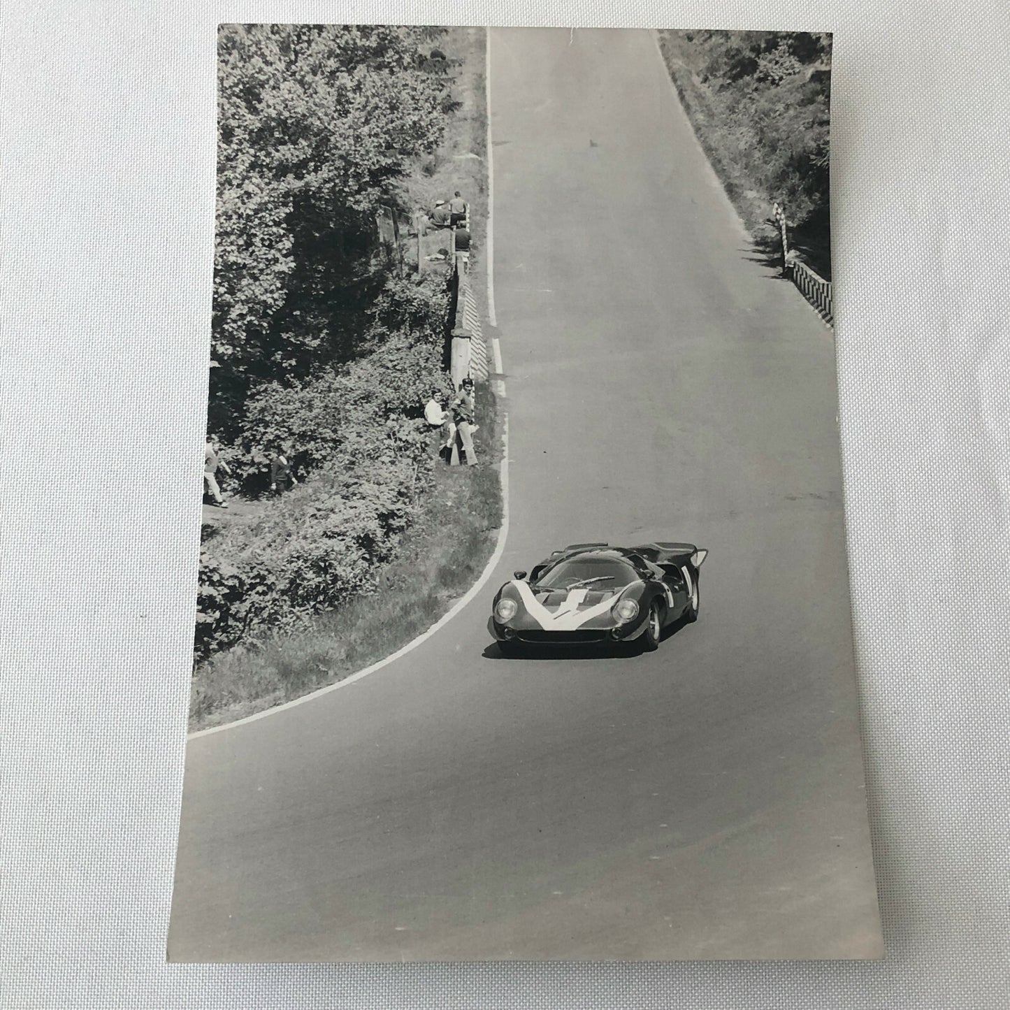 Vintage Racing Car Photo Photograph John Surtees Lola at Nurburgring - Cahier