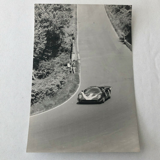 Vintage Racing Car Photo Photograph John Surtees Lola at Nurburgring - Cahier