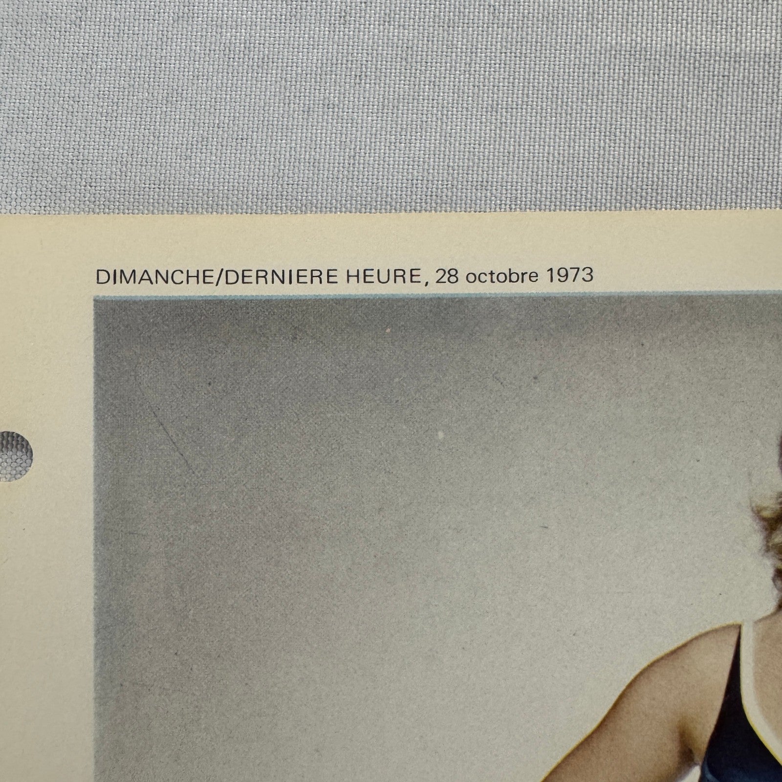 Vintage Wrestling Print Insert Viviane Vachon Quebec French 1973