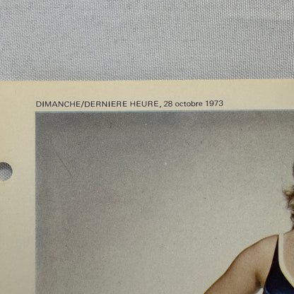 Vintage Wrestling Print Insert Viviane Vachon Quebec French 1973