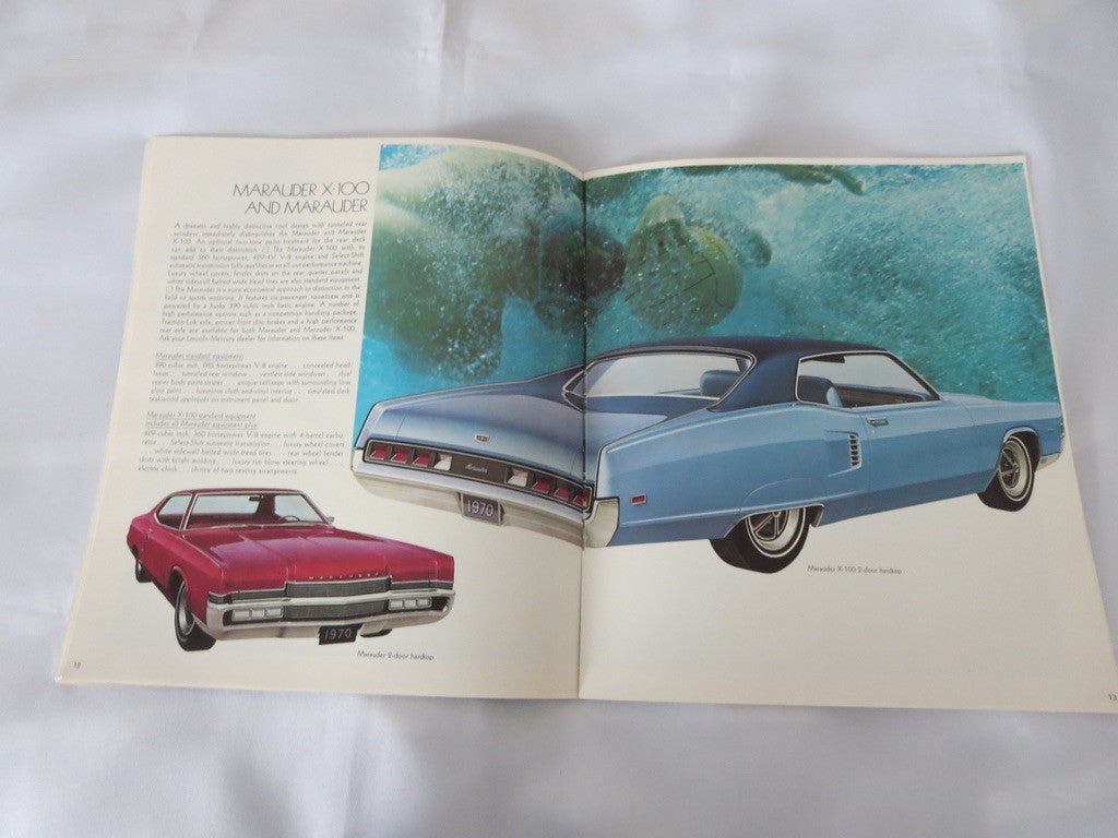 1970 Mercury Sales Brochure Catalog Marquis Marauder Monterey