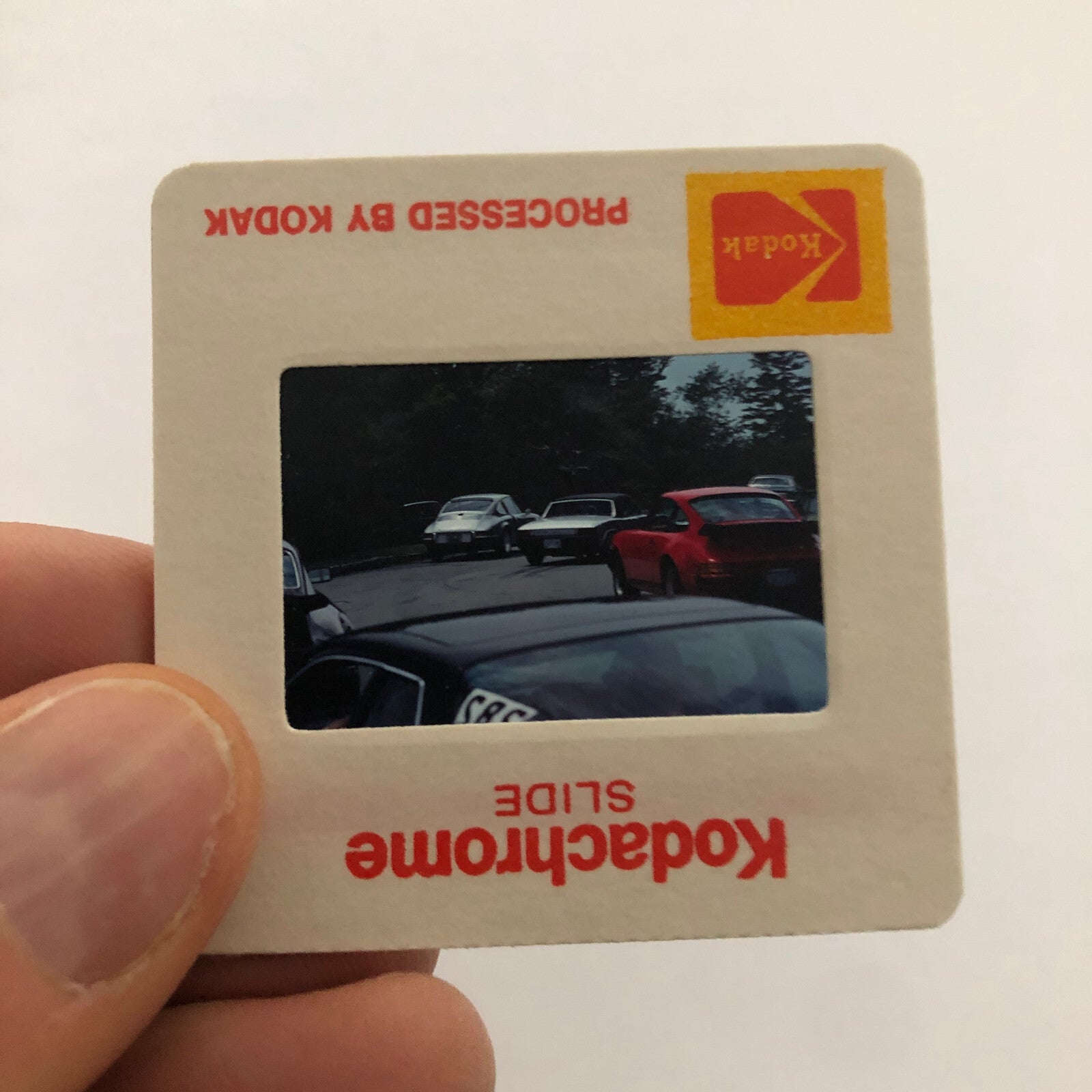 Porsche 911 Car 35mm Photo Slide Vintage 1981